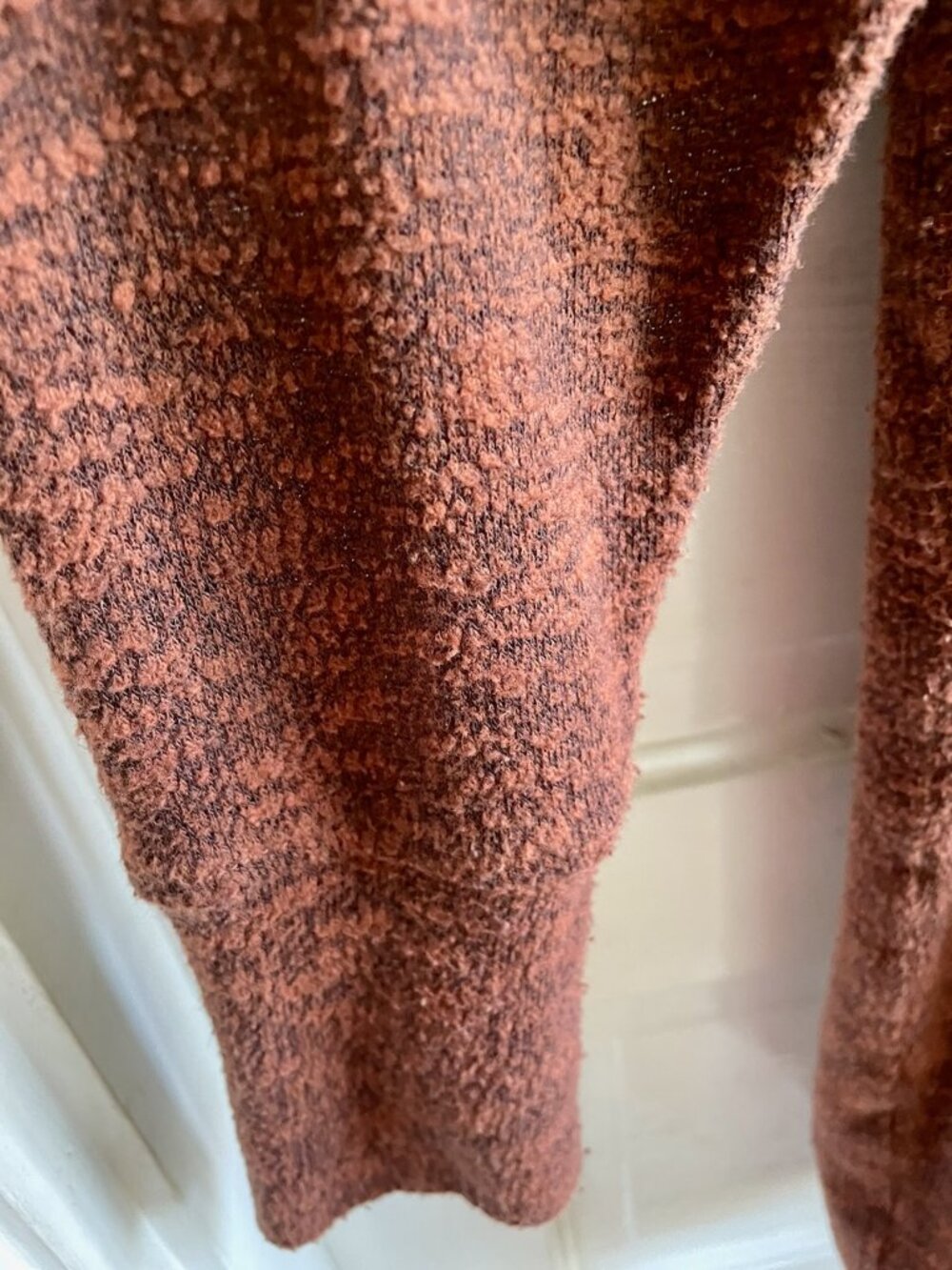 Prana Brown Zada Organic Cotton Blend Textured Sweatshirt Dress S *Runs L - Picture 8 of 12